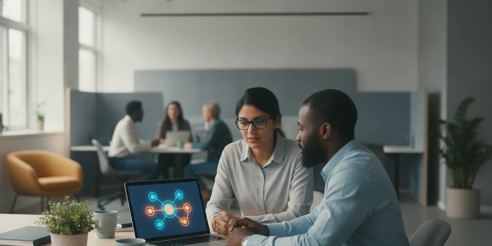 HR and benefits professionals reviewing a benefits data integration dashboard